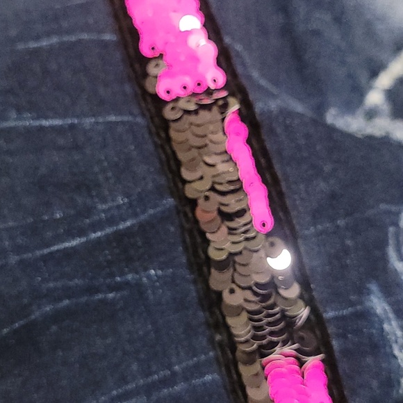 NWT Denim sequin shorts Cote De Nuits - Picture 6 of 7